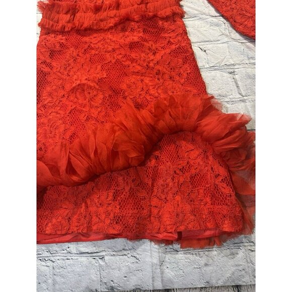 ALEXIS Wilhelmina Red Lace Mini Dress Sz XS - Picture 11 of 16